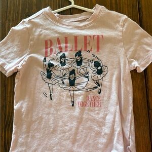 Old Navy Light Pink Ballet Graphic Tee